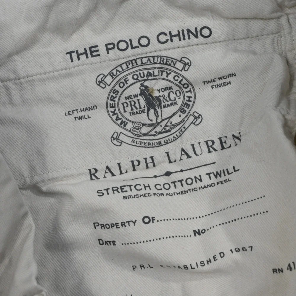Polo Ralph‎ Lauren Chino Mens 38x30 Stretch Straight Fit Khaki Tan Pants